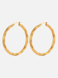 Women's Twisted Hoop Earrings with Statement Diameter