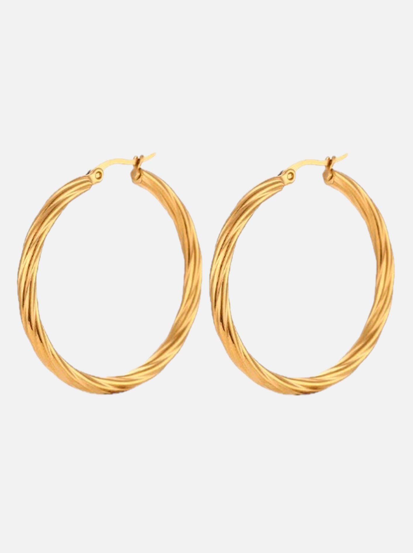 Women's Twisted Hoop Earrings with Statement Diameter