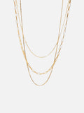 Women's Triple Layer Chain Necklace with Graduated Lengths