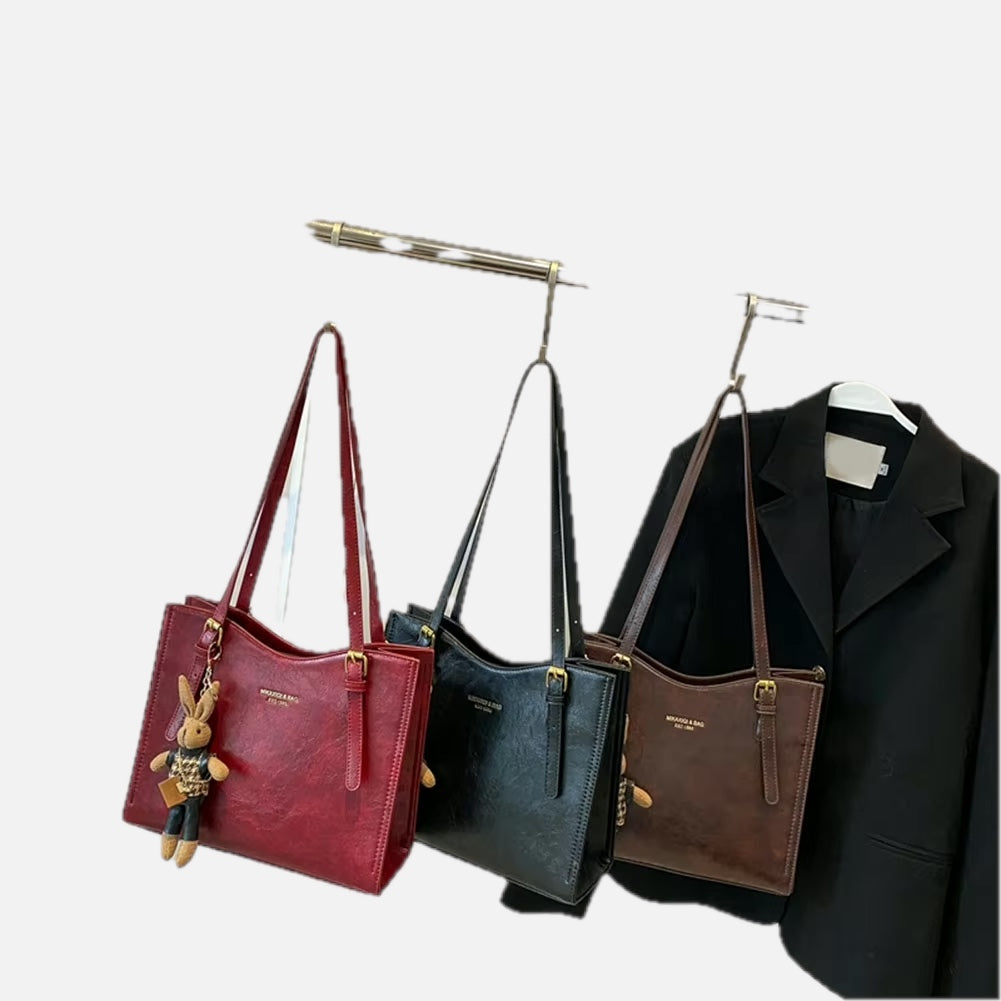 Women's Tote Bag with Detachable Bunny Charm