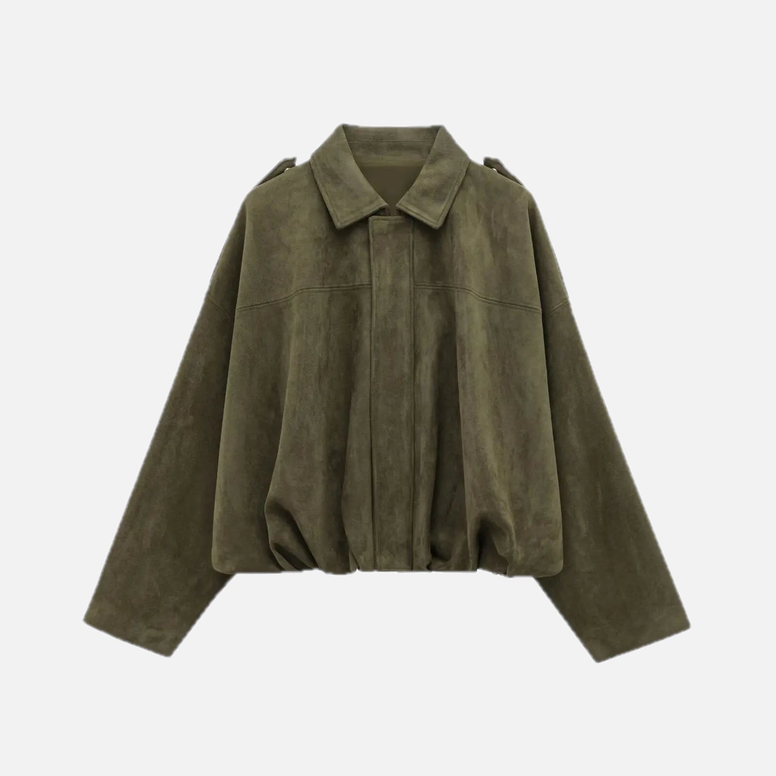 Women's Cropped Jacket with Shoulder Epaulettes