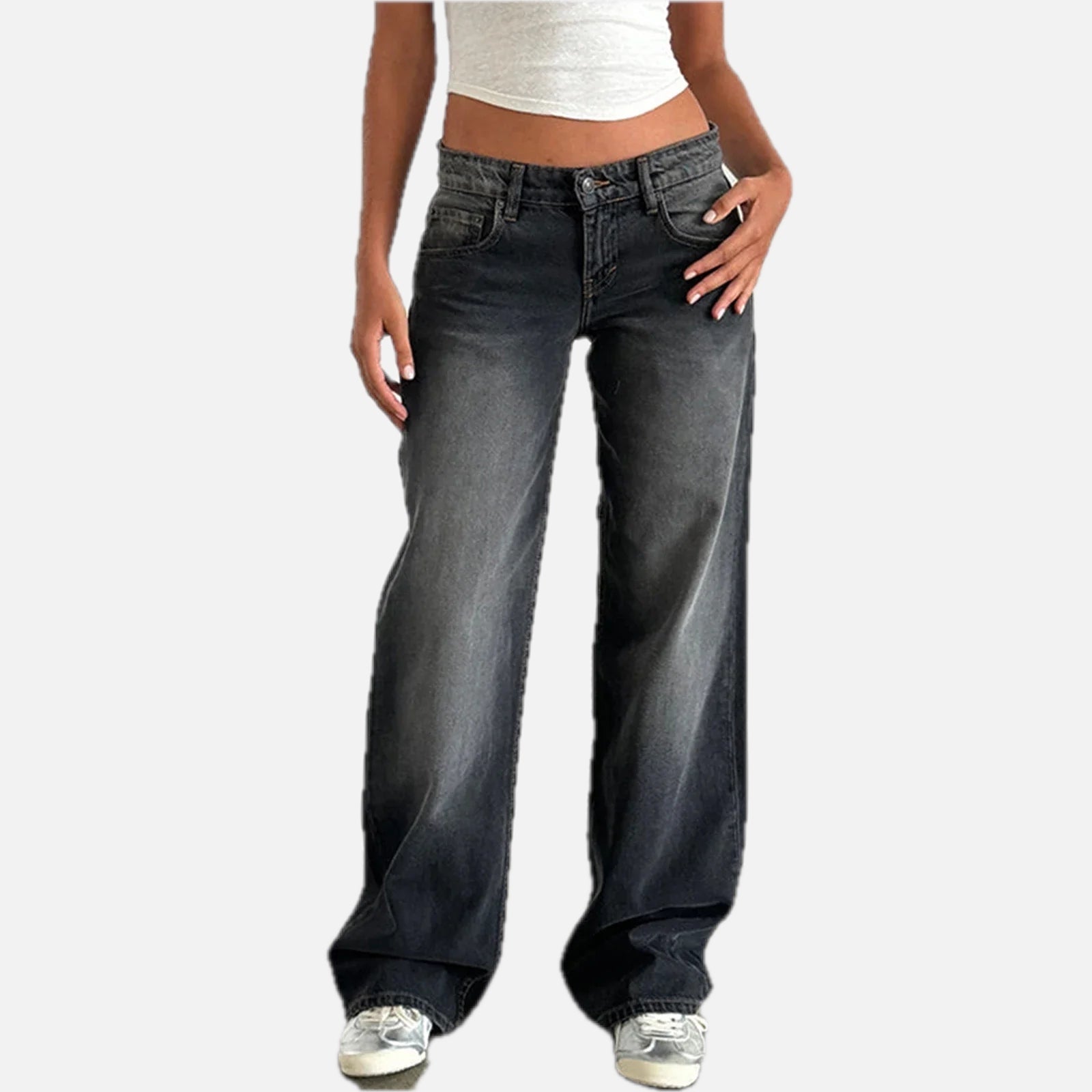 Women Wide Leg Jeans High Waist Relaxed Fit