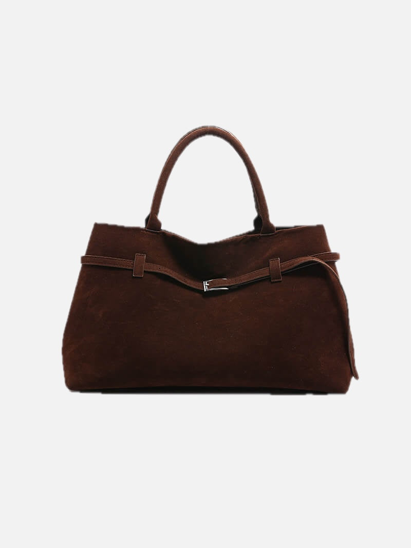 Women's Structured Tote Bag with Belt Detail