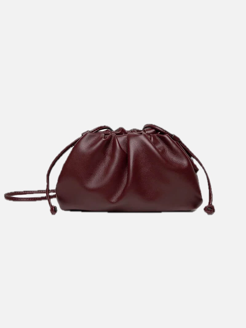 Women's Sculptural Crossbody Pouch Bag with Adjustable Strap