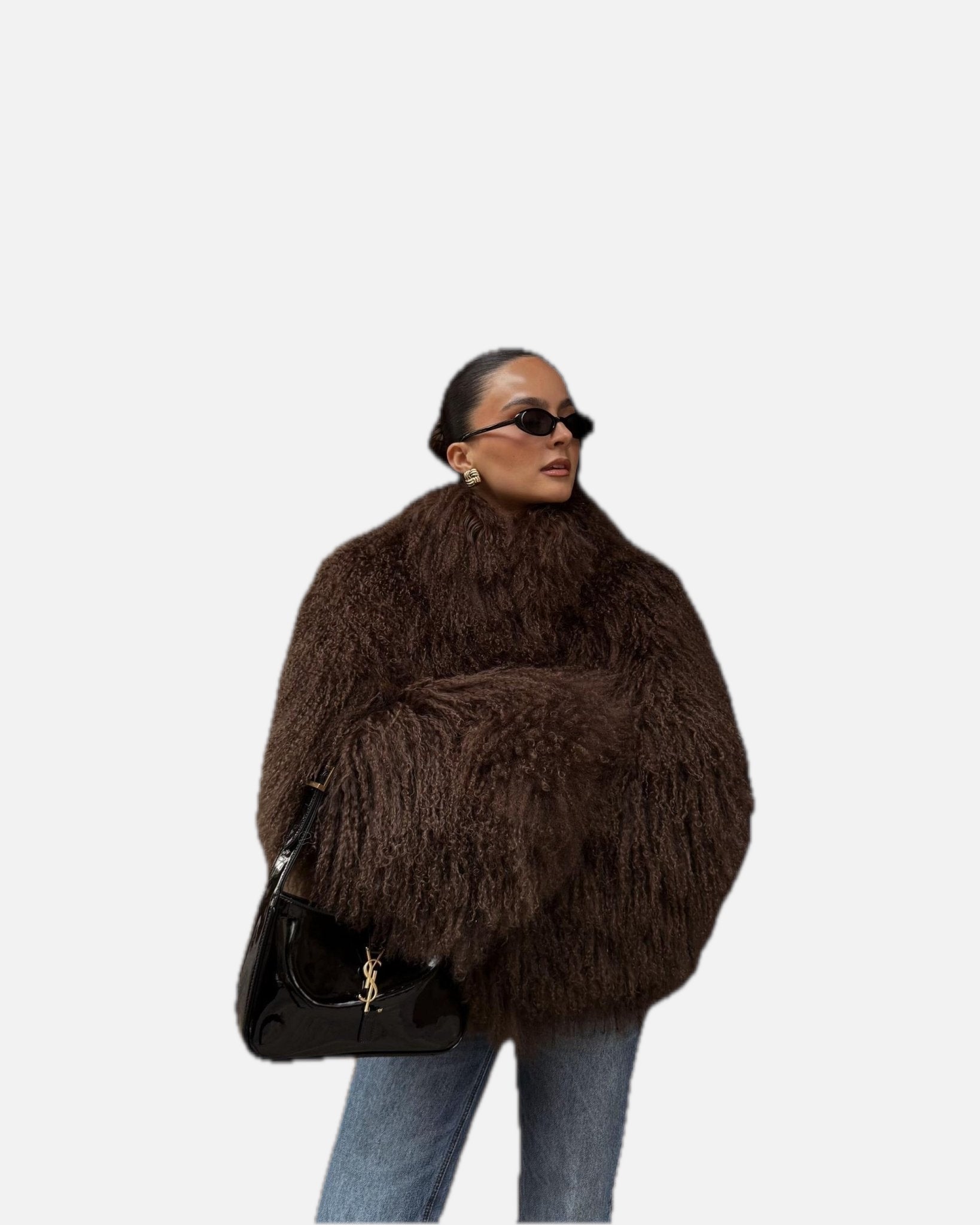 Women's Faux Fur Coat Oversized with Shaggy Texture