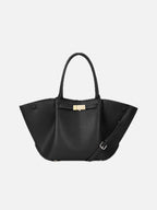 Women's Structured Tote Bag with Faux Suede Finish