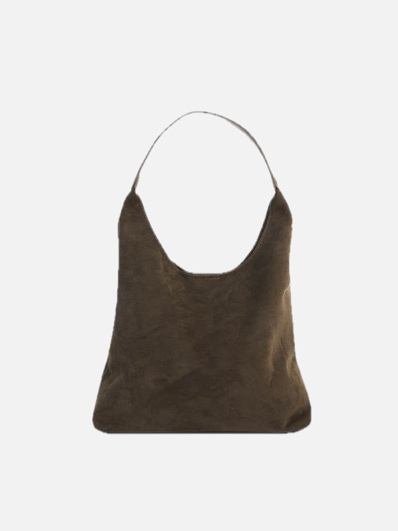 Women's Shoulder Bag with Faux Suede Finish and Western Details