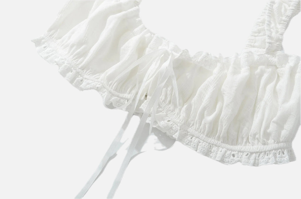 Bralette & Maxi Skirt Set with Lace Trim - 1