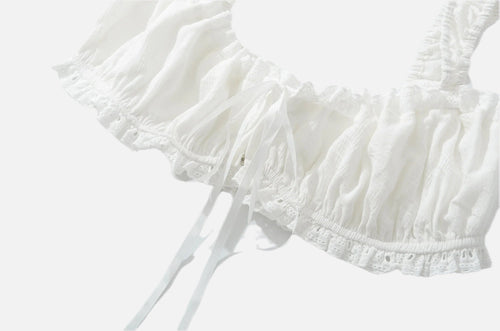 Bralette & Maxi Skirt Set with Lace Trim - 1