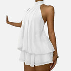 Women's Halter Mini Dress Backless with A-Line Silhouette