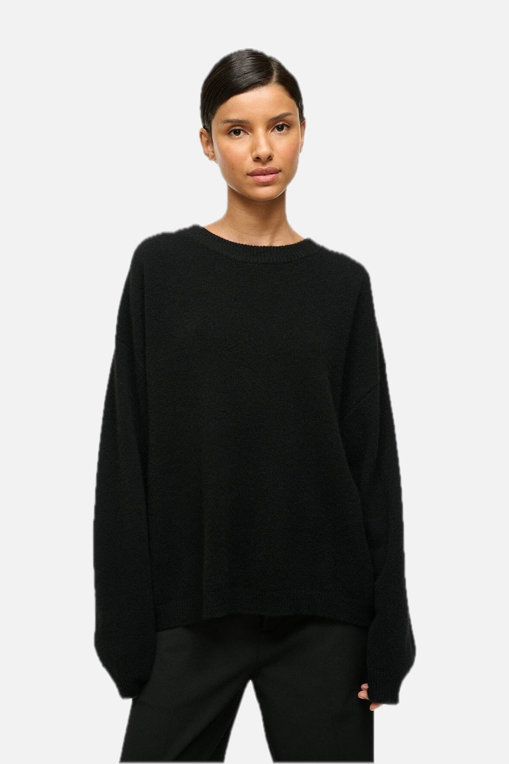 Women's Relaxed Crew-Neck Knit Jumper with Boxy Fit