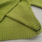 Women's Oversized Turtleneck Jumper with Ribbed Cuffs - 4