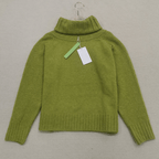 Women's Oversized Turtleneck Jumper with Ribbed Cuffs - 8