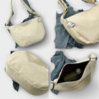Women's Shoulder Bag with Ribbed Texture and Curved Silhouette - 5