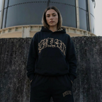 Women's Cropped Hoodie and Joggers Set with Animal Print Trim - 7