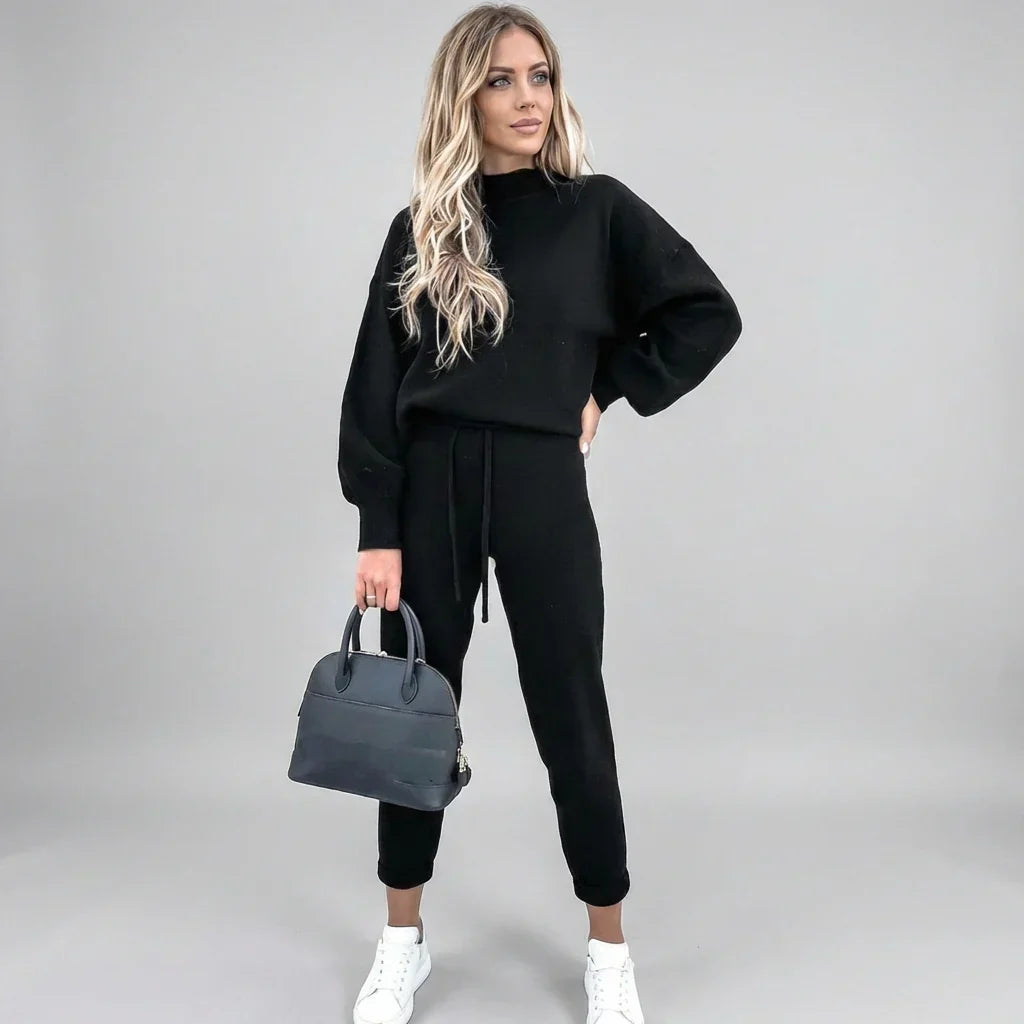 Women's Casual Two-Piece Lounge Set with Joggers - 7