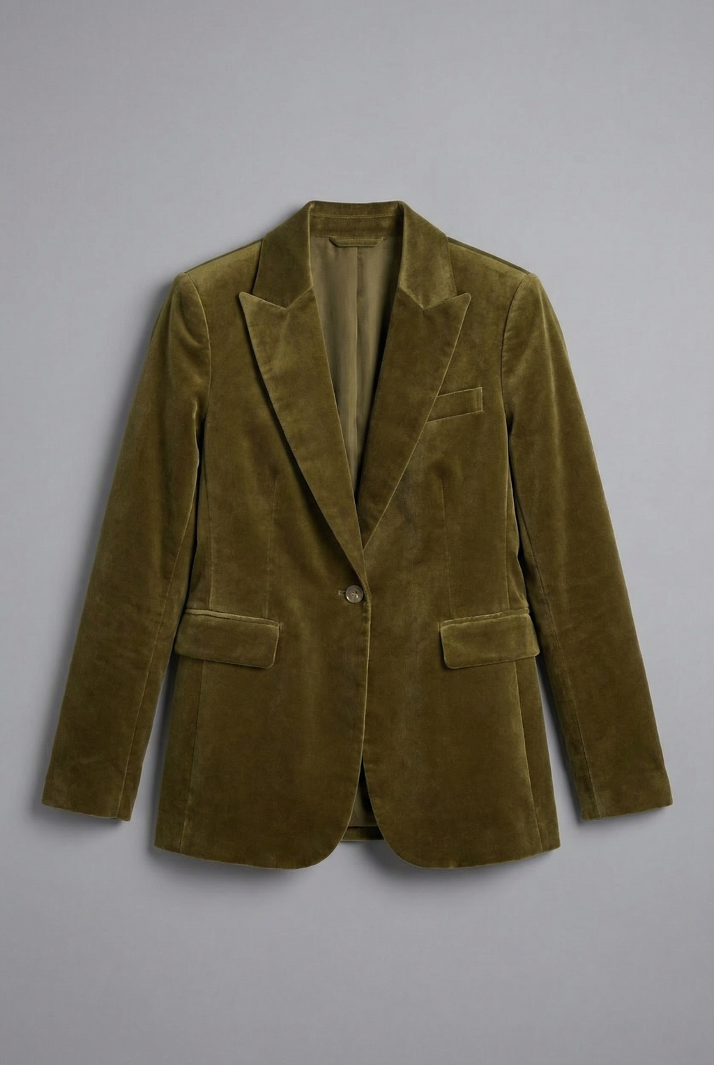 Women's Velvet-Style Tailored Blazer with Peak Lapel - 5