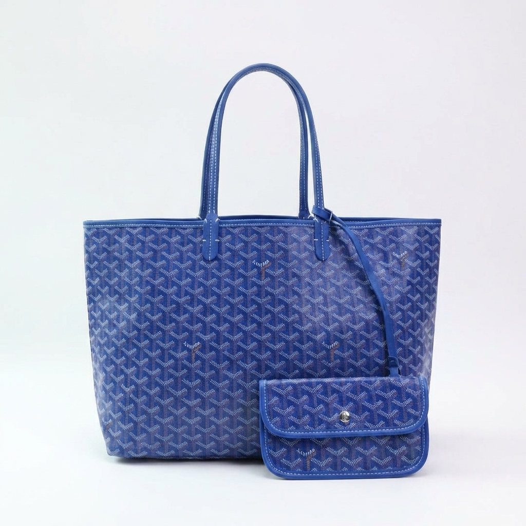 Women's Tote Bag with Matching Pouch - Cobalt Blue (Medium)