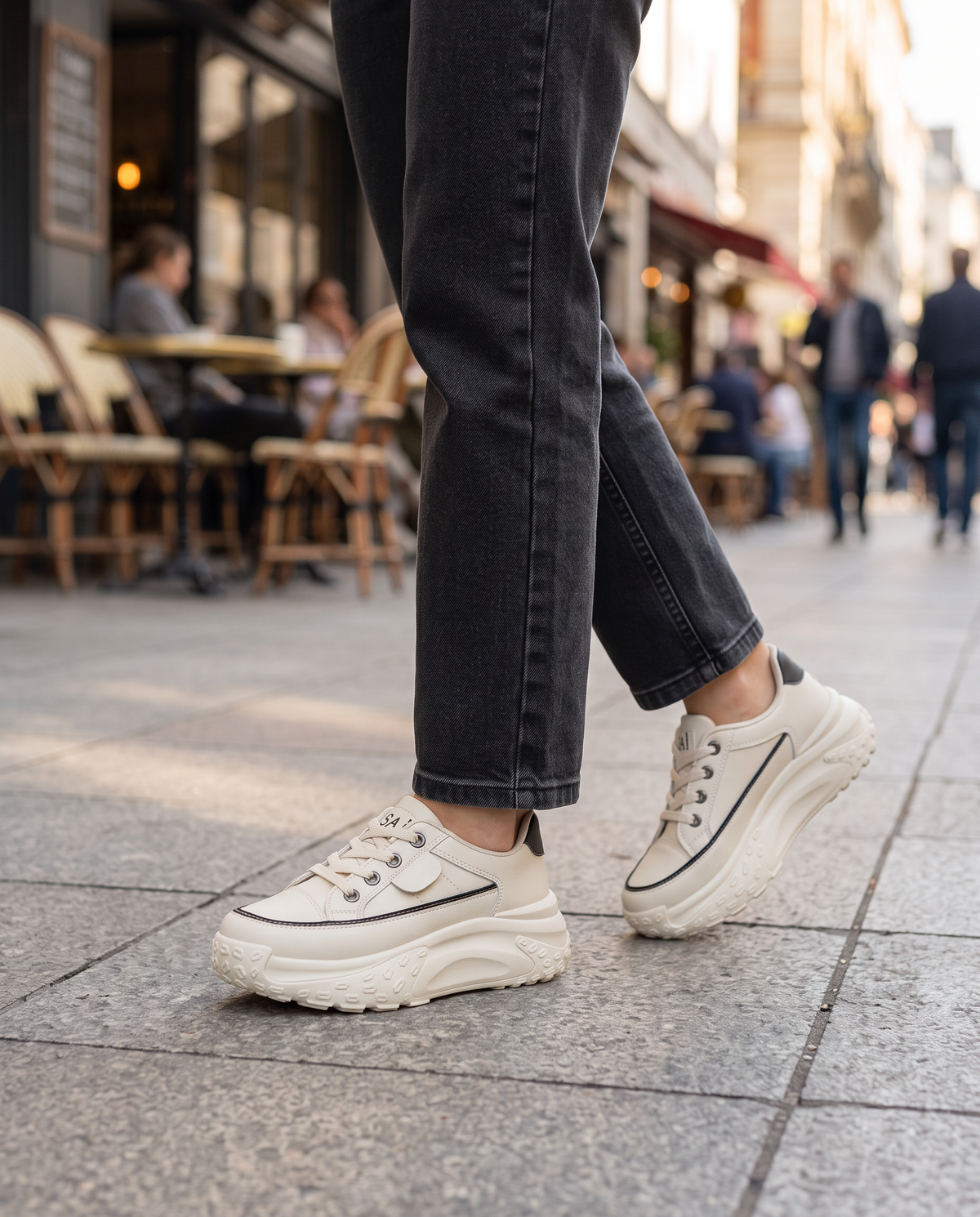 Women's Platform Trainers with Chunky Sole Anti-Slip