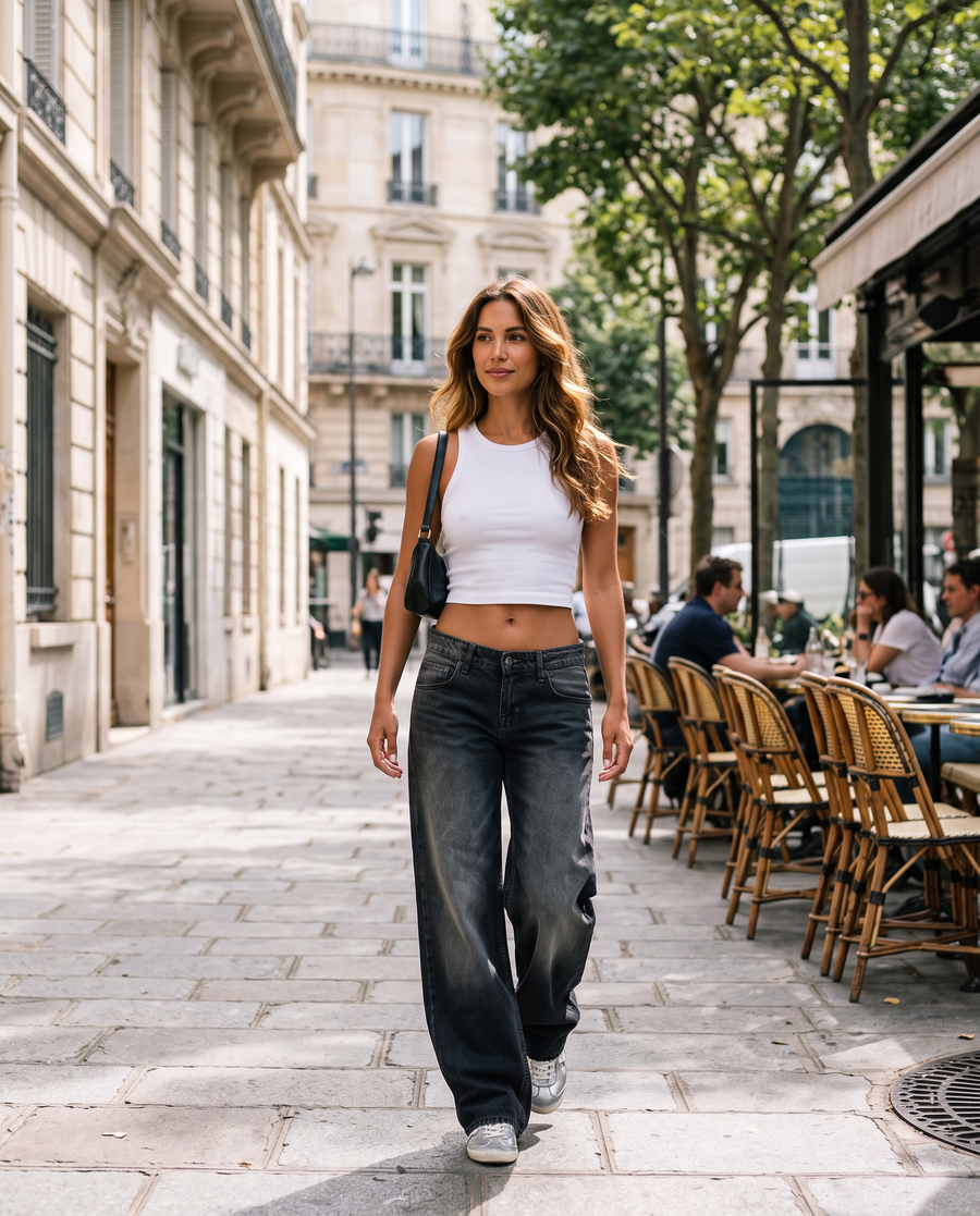 Women Wide Leg Jeans High Waist Relaxed Fit