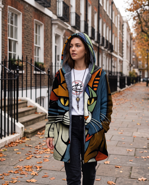 Anna - Jacket with Artistic Print