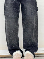 Women's Slim Jeans with Glossy Coated Finish - 13