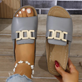 Adele | Orthopaedic Wedge Heel Sandals - Grey