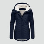 Women's Hooded Winter Coat with Fleece Lining and Fitted Cut - 2