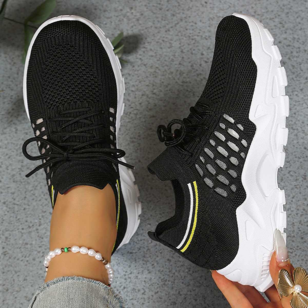 Maica | Orthopaedic Trainers - Black