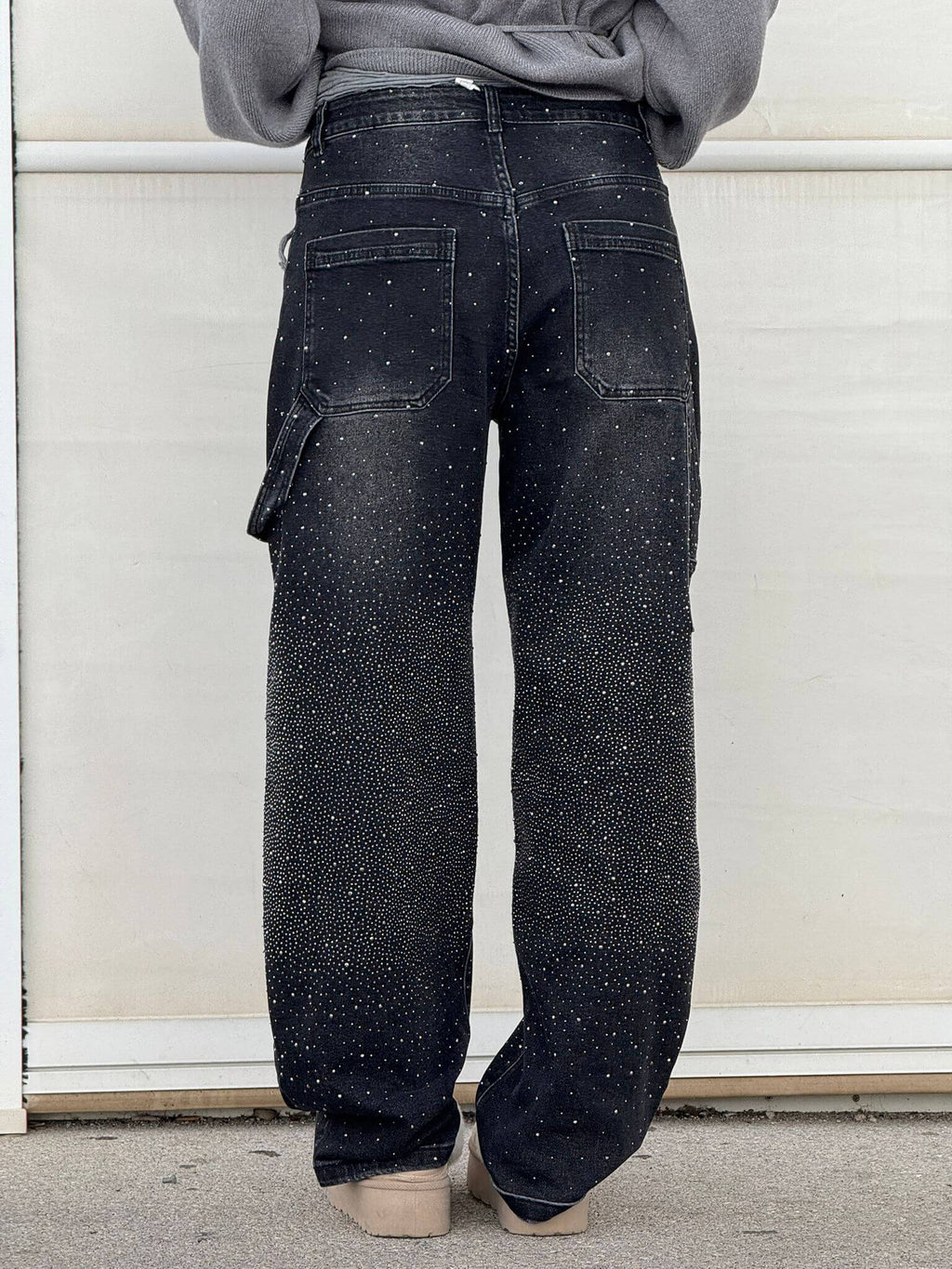 Women's Slim Jeans with Glossy Coated Finish - 12