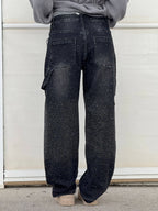 Women's Slim Jeans with Glossy Coated Finish - 12
