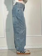 Women's Slim Jeans with Glossy Coated Finish - 11