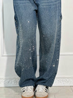 Women's Slim Jeans with Glossy Coated Finish - 8
