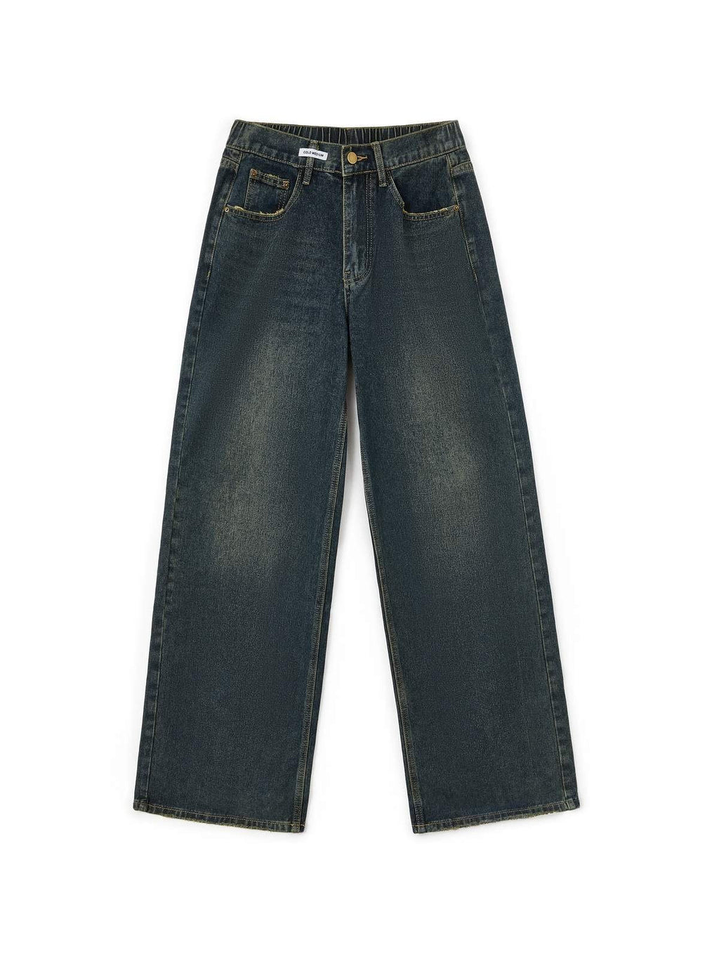 Women's Baggy Jeans with Washed Effect and Loose Fit - 10