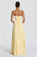Women's Maxi Dress Sleeveless with Sweetheart Neckline and A-Line Silhouette - 3