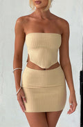 Women's Ribbed Bodycon Mini Dress Strapless with Sleek Fitted Silhouette - 5