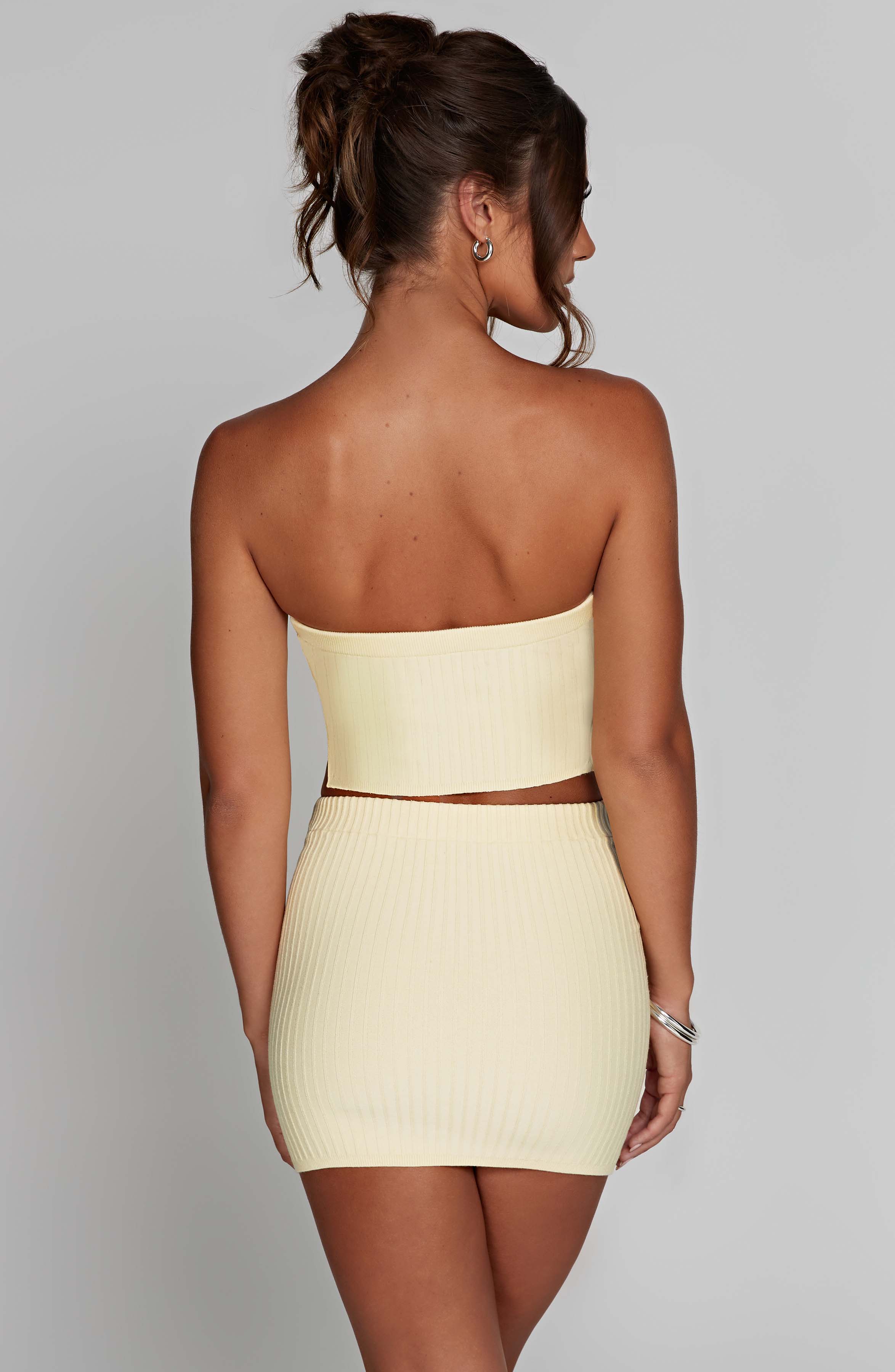 Women's Ribbed Bandeau Cut-Out Mini Dress Bodycon - 7