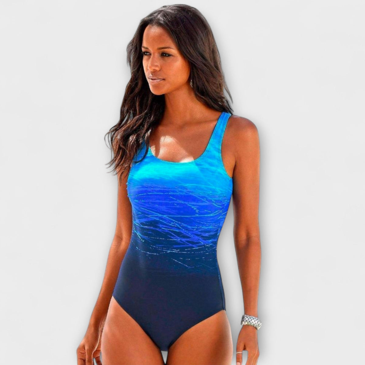 Stella | Women’s Active Fit One-Piece Swimsuit - Blue