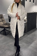 Kynzi | Elegant Quilted Coat - White
