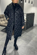 Kynzi | Elegant Quilted Coat - Black