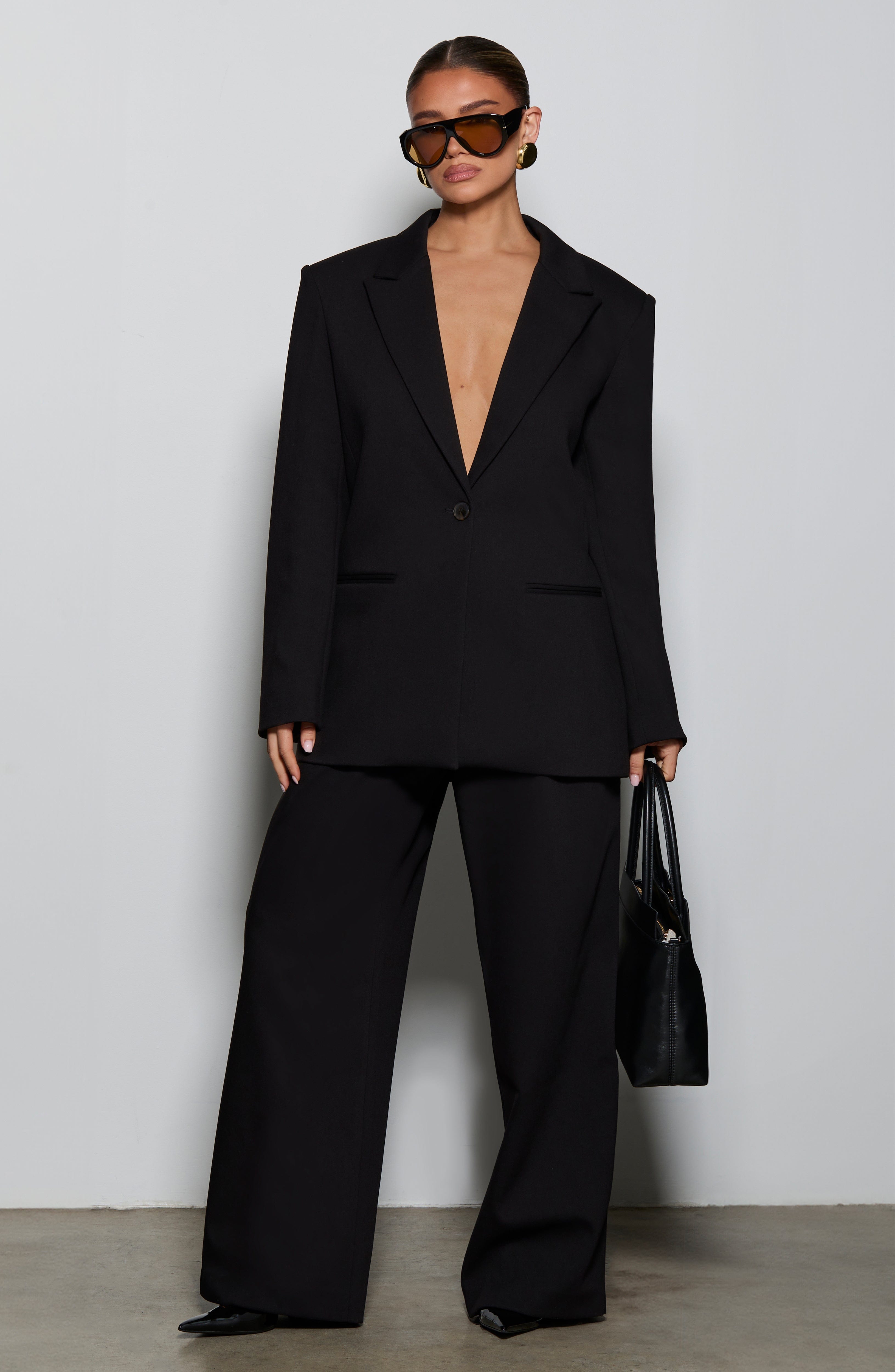 Women's High-Waist Wide-Leg Tailored Trousers - 8