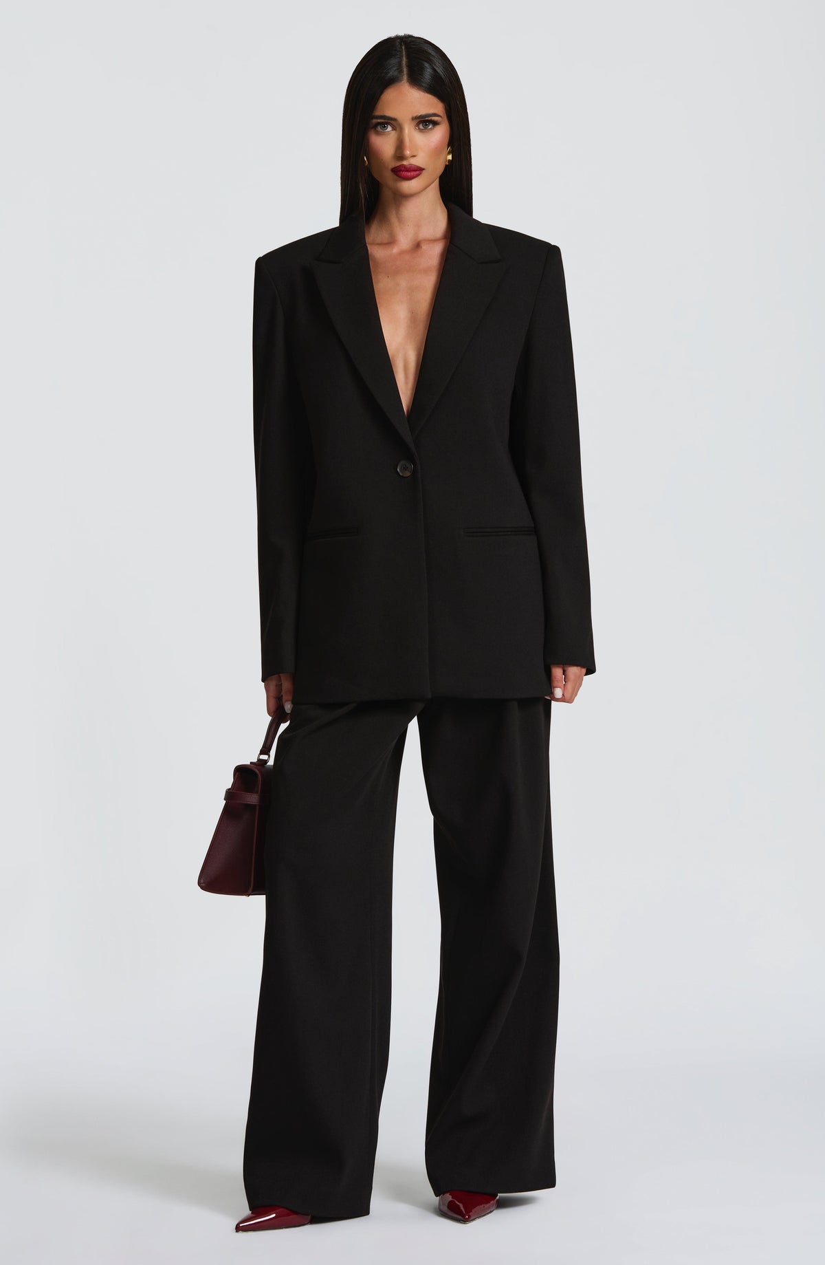 Women's High-Waist Wide-Leg Tailored Trousers - 3
