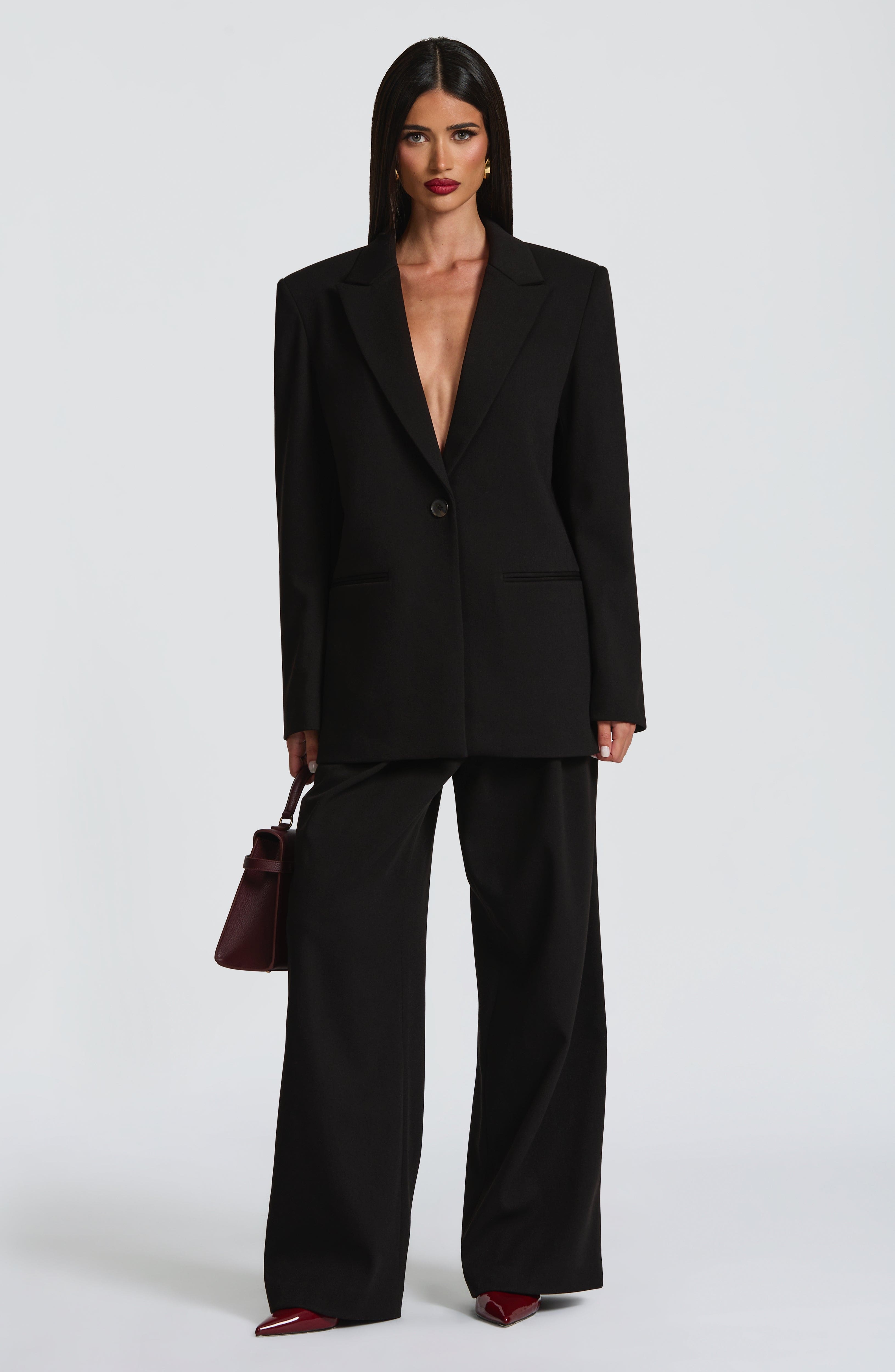 Women's High-Waist Wide-Leg Tailored Trousers - 3