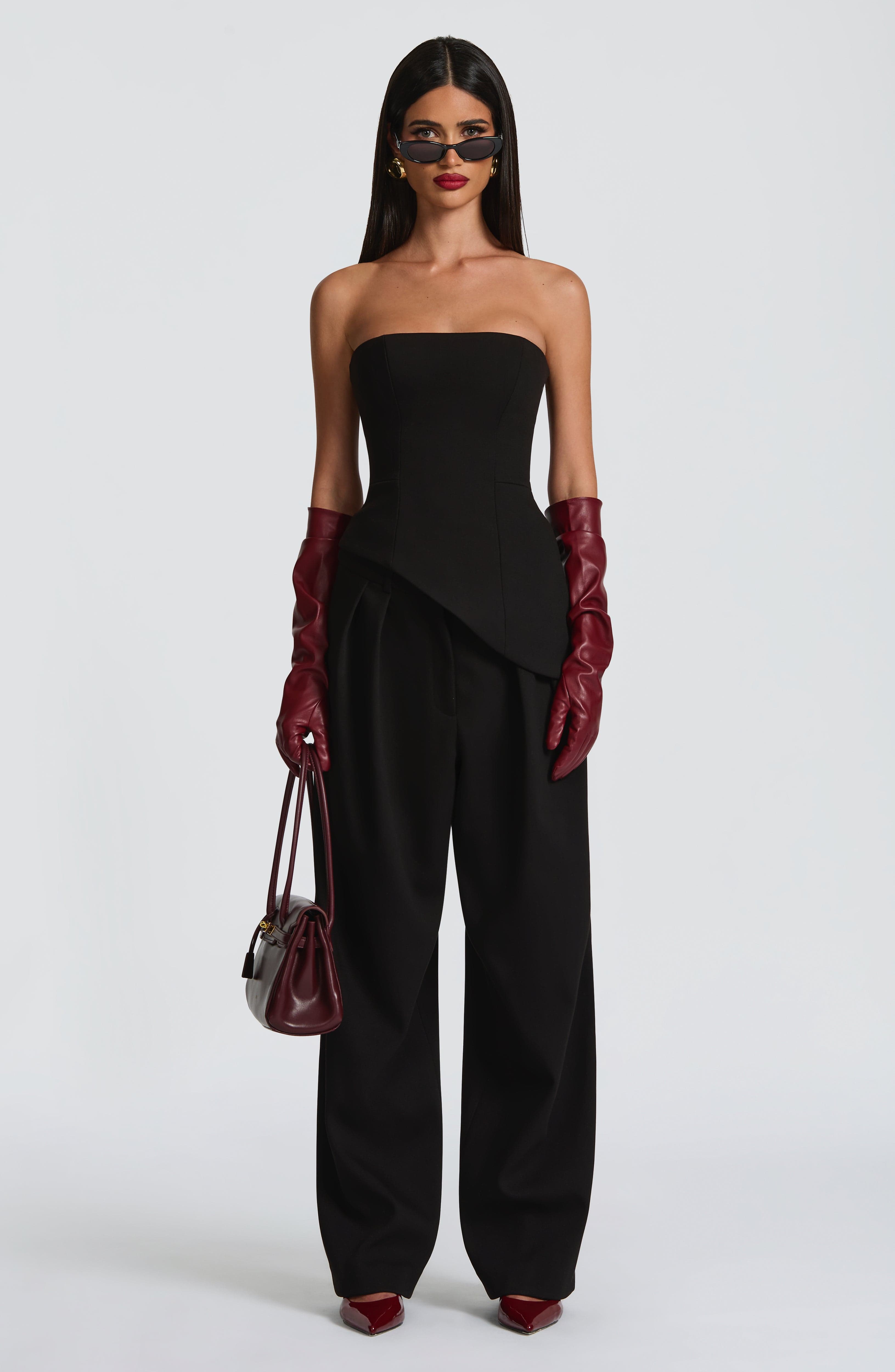 Women's High-Waist Wide-Leg Tailored Trousers - 4