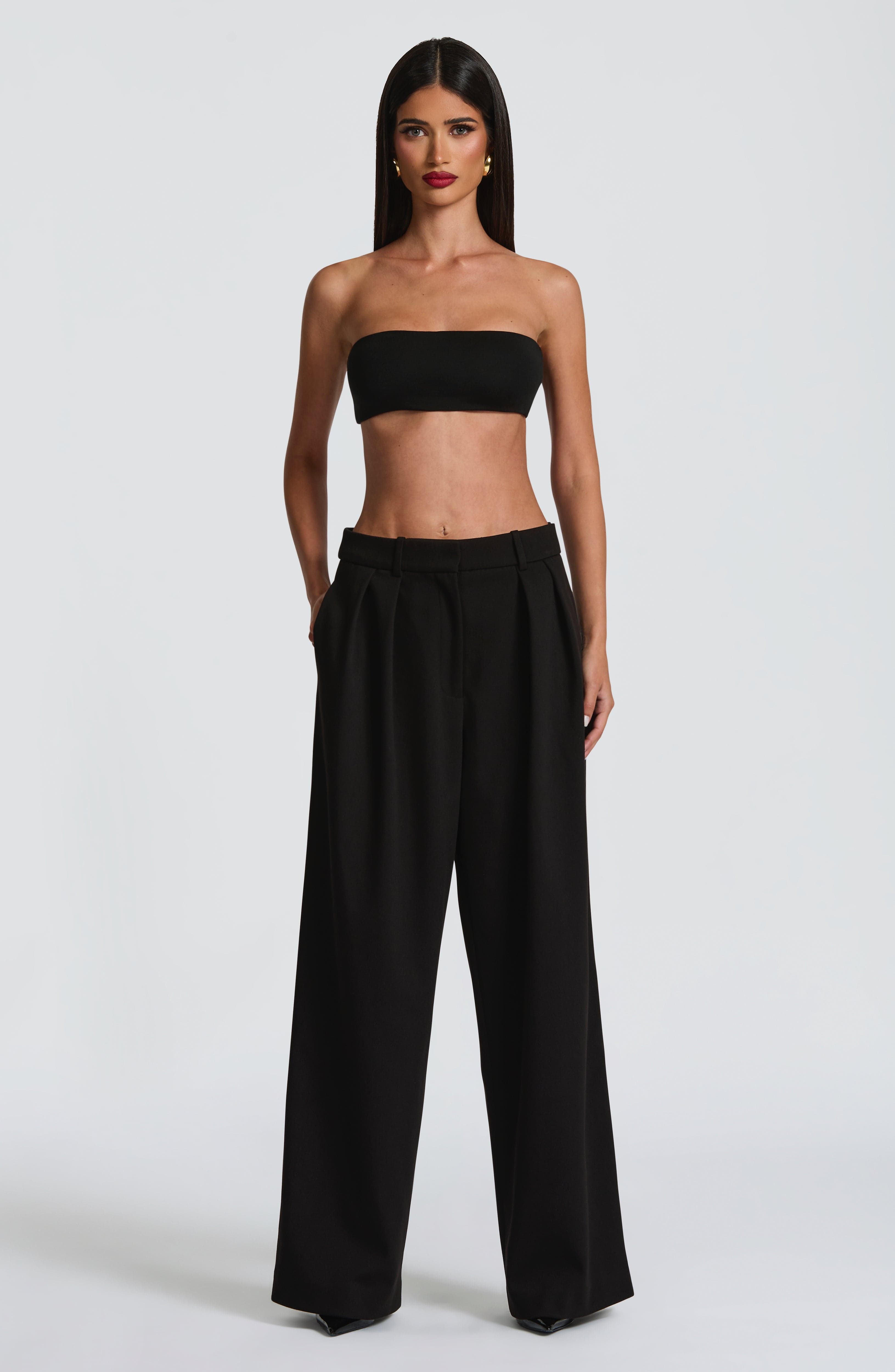 Women's High-Waist Wide-Leg Tailored Trousers - 9