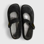 Women's Mary Jane Flats with Adjustable Strap and Round Toe - 9