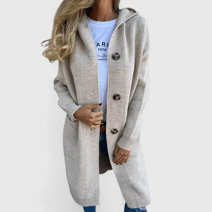 Women's Longline Button-Front Cardigan with Pockets - 2