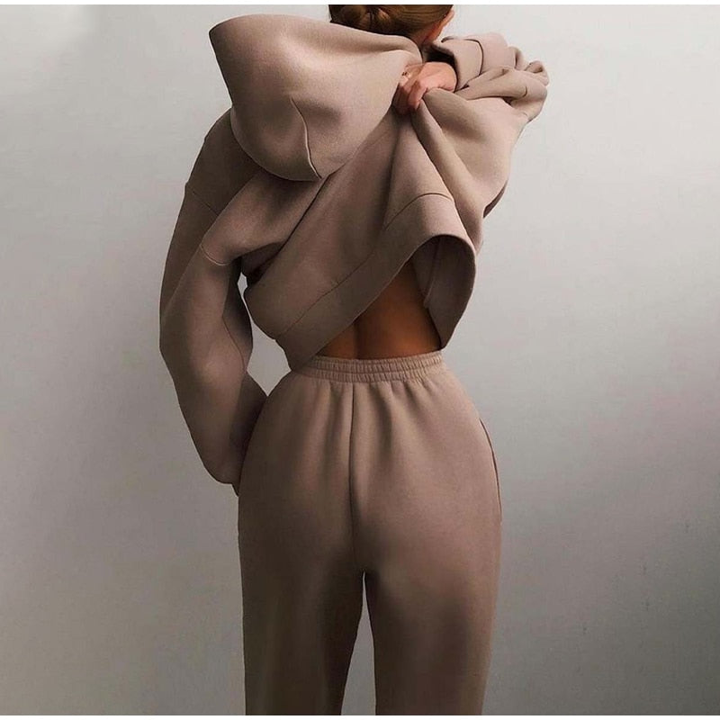 Women's Oversized Jogger Co-ord Set with Relaxed Sweat Top - 3