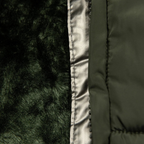 Women's Quilted Coat with Faux Fur Lined Hood and Zip Pockets - 3
