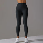 Women's High Waist Leggings Stretch with Flattering Fit - Black